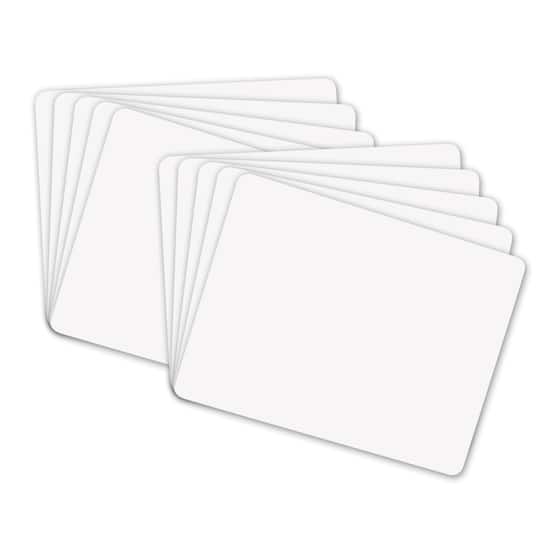 Pacon® 9" x 12" Ivory White Unruled Student Dry-Erase Board, 10 Pack